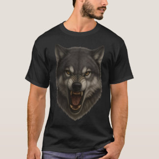 Alpha Roar – Camiseta Cara de Lobo Bravo