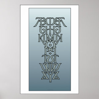 Alphabet Ambigram Poster simétrico