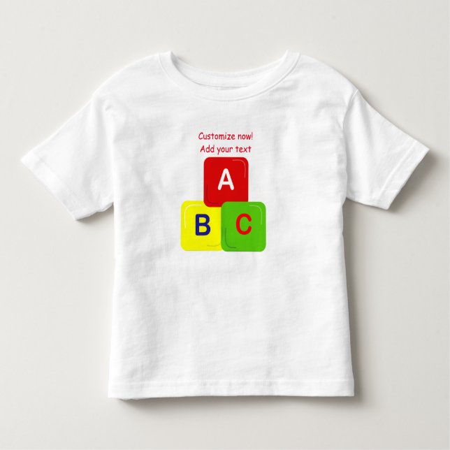 Alphabet Bloqueia Toddler T-Shirt Personalizar (Frente)