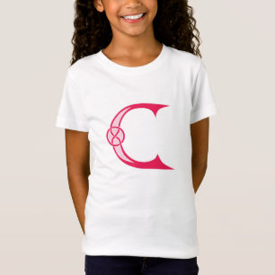 Alphabet C T-Shirt Celtic Knot Red