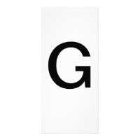 Alphabet - Letra G Cartão de Educação