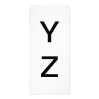Alphabet - Letra Y e Z Cartão de Educação