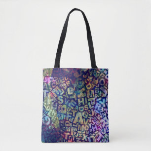 Alphabet Letters Tote Bag
