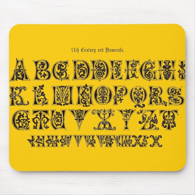 Alphabet Mouse Pad (Frente)