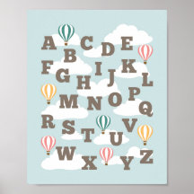 Alphabet Nursery Wall Art Impressão