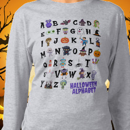 Alphabet Teacher de Halloween - Camiseta de Longa 