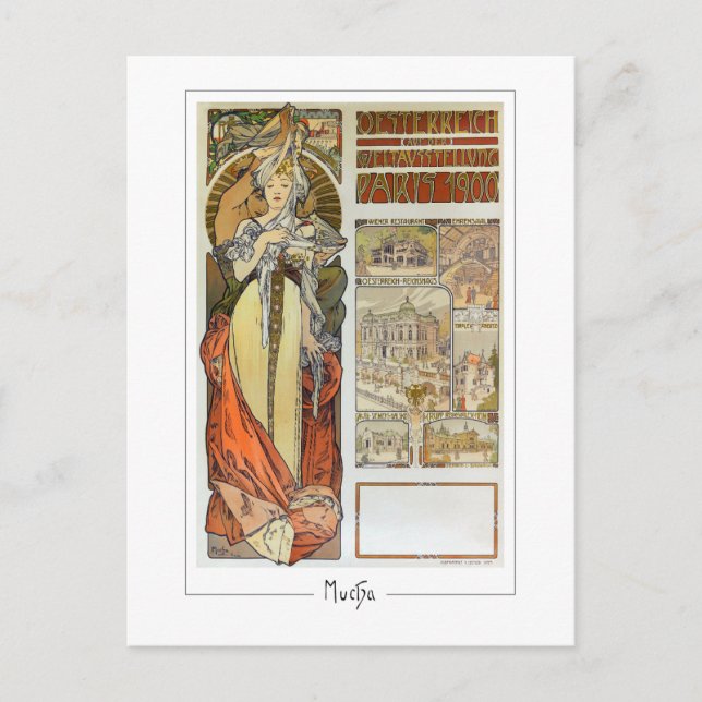 Alphonse Mucha #128 - Cartão Postal de Arte Fina (Frente)