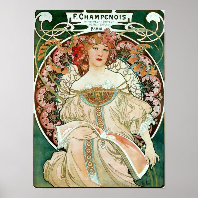 Alphonse Mucha 1895 Poster (Frente)