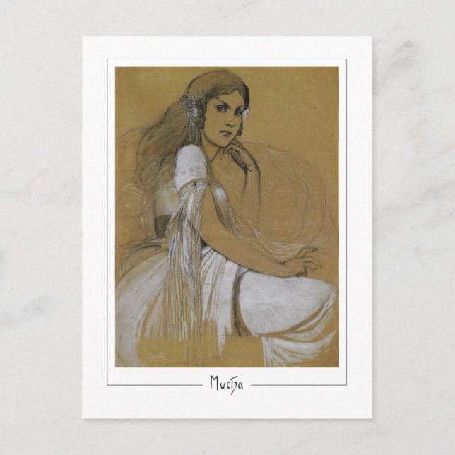 Alphonse Mucha #1 - Cartão Postal de Arte Fina (Frente)