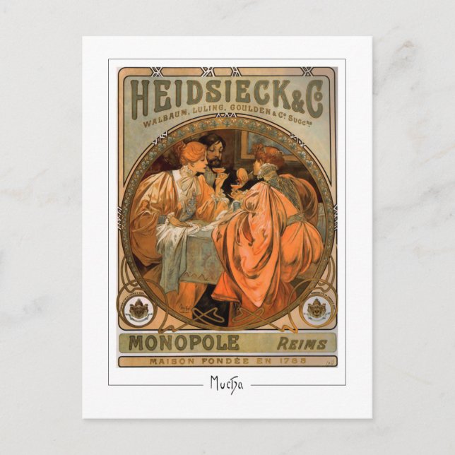 Alphonse Mucha #218 - Cartão Postal de Arte (Frente)