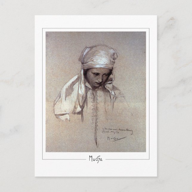 Alphonse Mucha #261 - Cartão Postal de Arte Fina (Frente)