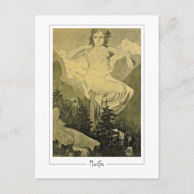 Alphonse Mucha #404 - Cartão Postal de Arte Fina (Frente)