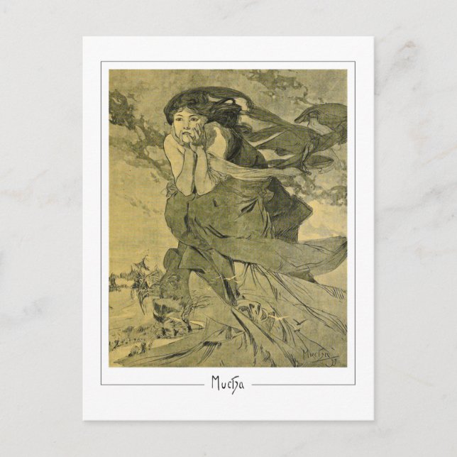 Alphonse Mucha #412 - Cartão Postal de Arte Fina (Frente)