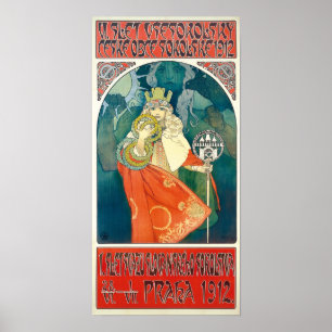 Alphonse Mucha 6o Sokol Festival, poster 1912