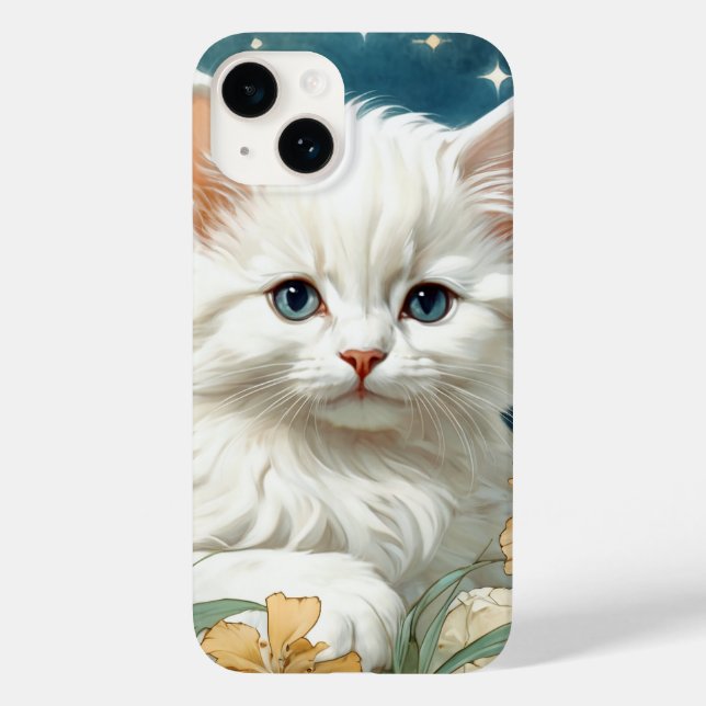 Alphonse Mucha Art Nouveau Kitten (Verso)