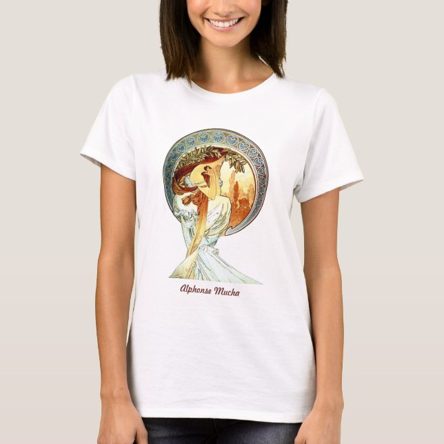 Alphonse Mucha Art Nouveau T-Shirt (Frente)