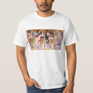 Alphonse Mucha - Camiseta de Quatro Sessões
