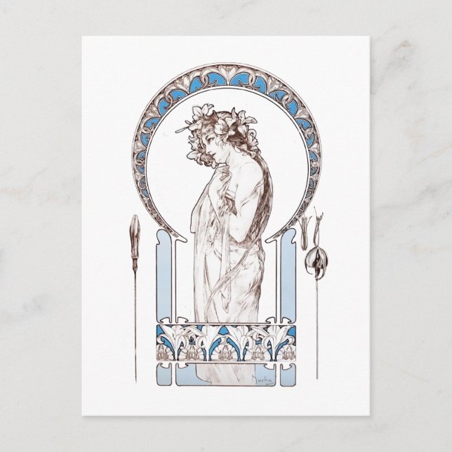 Alphonse Mucha - cartões de Decoratifs dos (Frente)