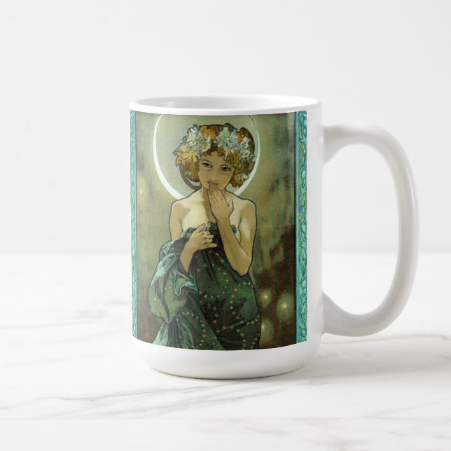 Alphonse Mucha Clair De Lune Caneca (Direita)