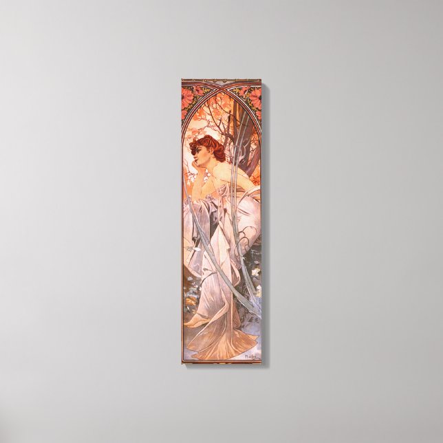 Alphonse Mucha Evening - Poster de Canvas de  de R (Frente)