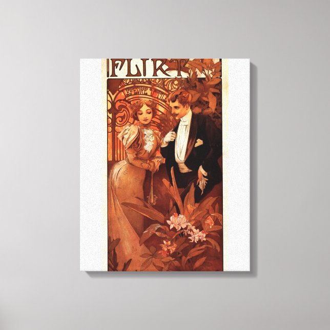 Alphonse Mucha Flirt Canvas (Frente)