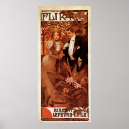 Alphonse Mucha Flirt Poster