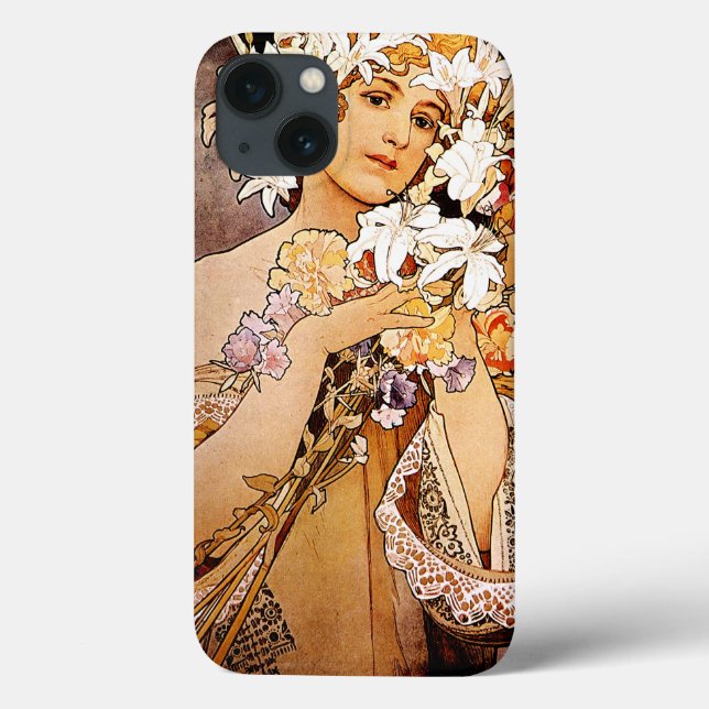 Alphonse Mucha Flower (Verso)