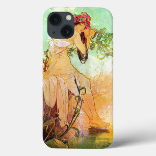 Alphonse Mucha Girl By Pond