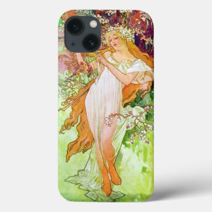 Alphonse Mucha Girl In Garden