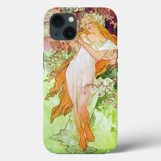 Alphonse Mucha Girl In Garden