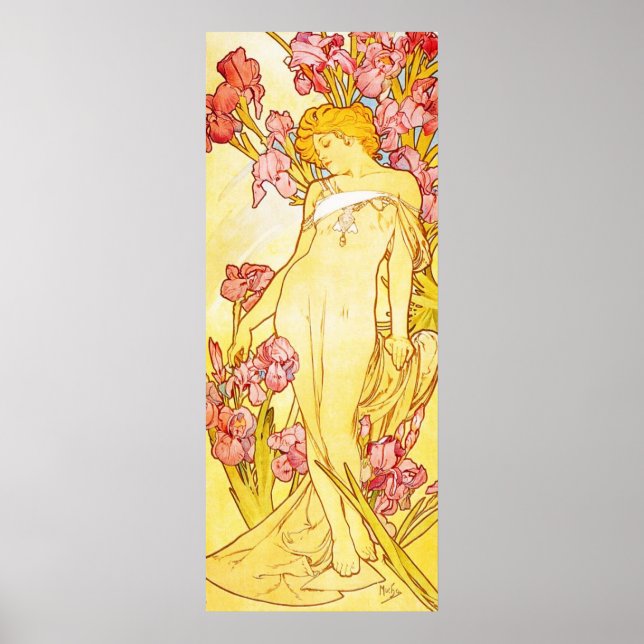 Alphonse Mucha Iris Poster (Frente)
