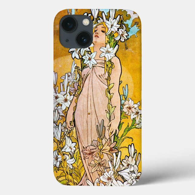 Alphonse Mucha - Lily - Fronteira Branca (Verso)