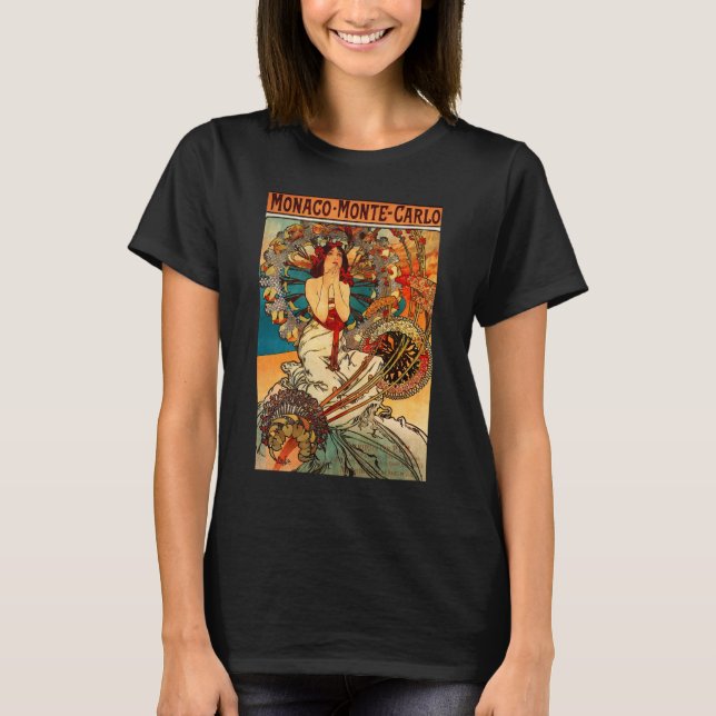 Alphonse Mucha Monaco Monte - t-shirt de Carlo (Frente)