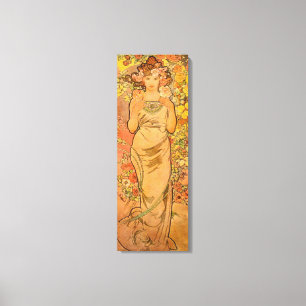 Alphonse Mucha, Poster Rosa Canvas