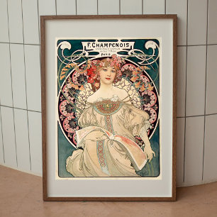 Alphonse Mucha poster vintage de arte