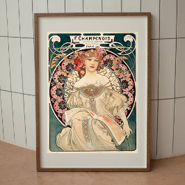 Alphonse Mucha poster vintage de arte