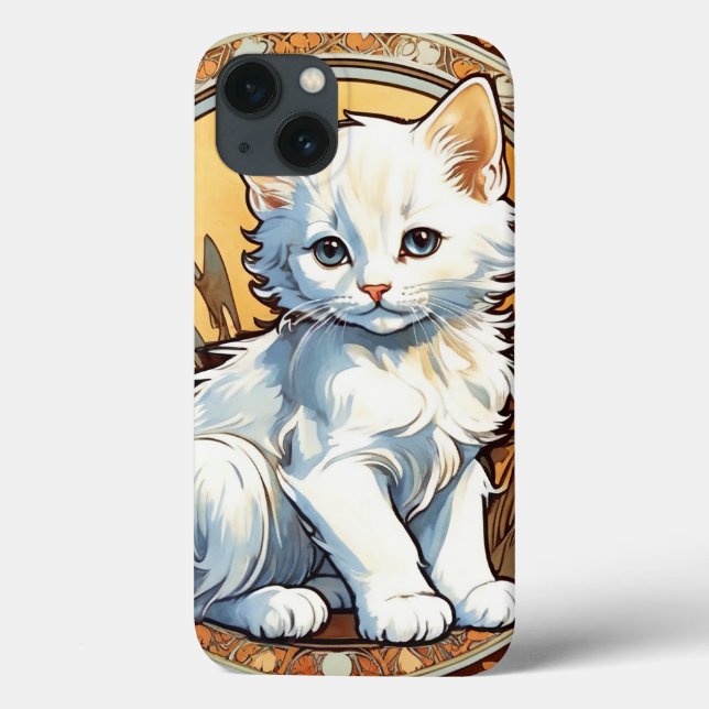 Alphonse Mucha Style Cat (Verso)