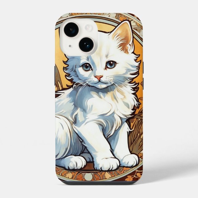 Alphonse Mucha Style Cat (Verso)