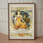 Alphonse Mucha vintage art nouveau poster<br><div class="desc">Alphonse Mucha vintage design.</div>