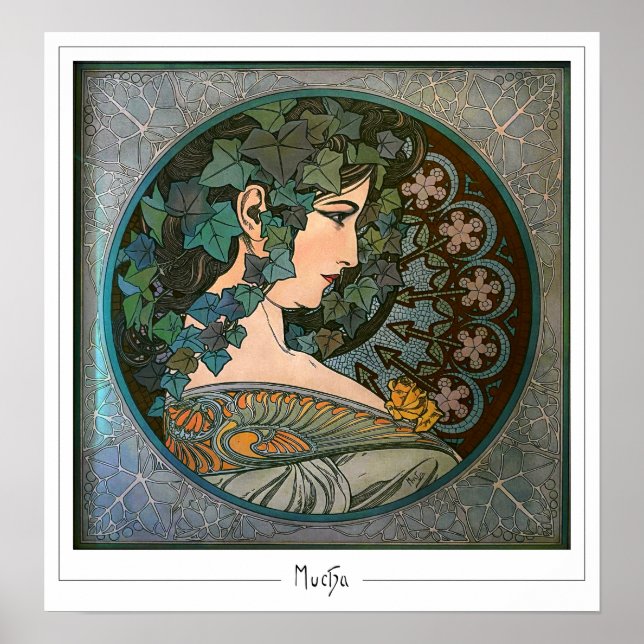 Alphonse Mucha Zedign Art Poster #370 (Frente)