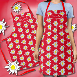 Alpino Edelweiss Impressão Red Apron