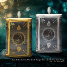 Alquimia Zodiaca Escorpião Preto e Dourado