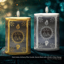 Alquimia Zodíaca Escura: Gemini Preto e Dourado