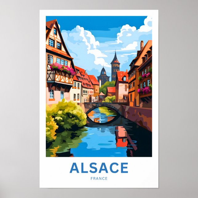 Alsace France Viagem Impressão (Frente)