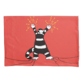 Alta tensão elétrica engraçada do caráter do gato