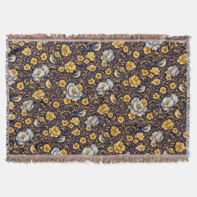 Altami Vintage Floral Birds Cobertor – Elegante (Frente)