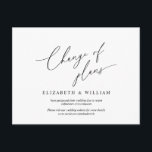 Alteração de Planos, Adiamento de Convite de Casam<br><div class="desc">Este é o moderno script de limpeza minimalista,  com design,  em preto,  convite de Festa de casamento Reprogramado (mudança de planos). É a maneira perfeita e elegante de fazer o anúncio de reagendamento para seus amigos e família.</div>