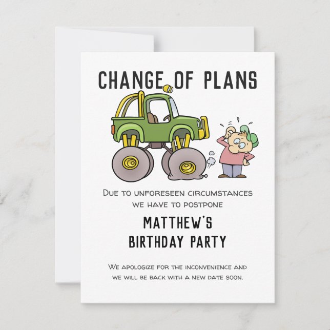 Alteração De Planos Cancelamento Do Partido Adiar  (Frente)