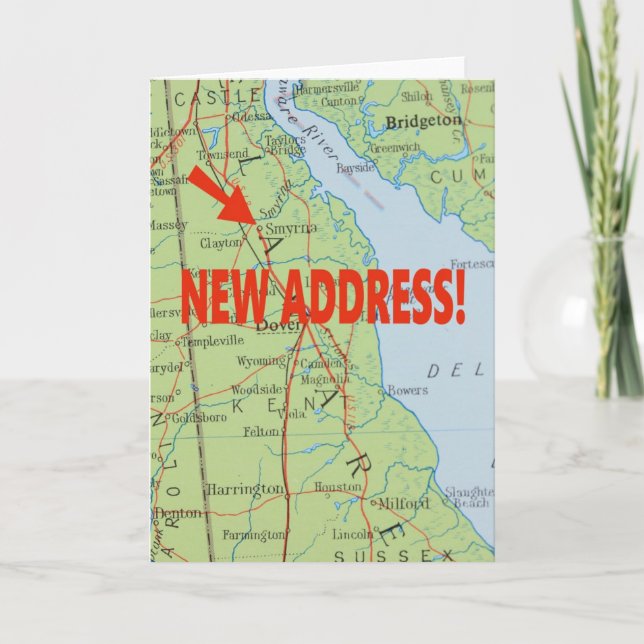 Alteração do cartão de endereço - Smyrna, Delaware (Frente)