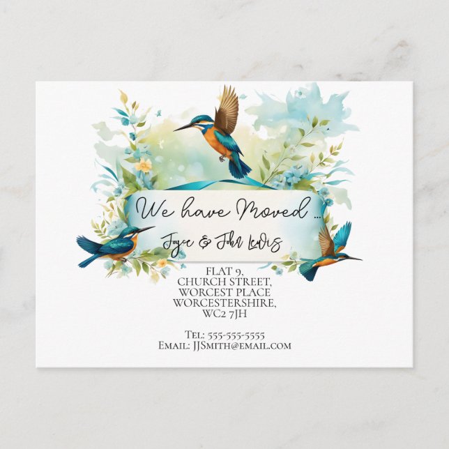 Alteração do cartão postal do endereço (Frente)